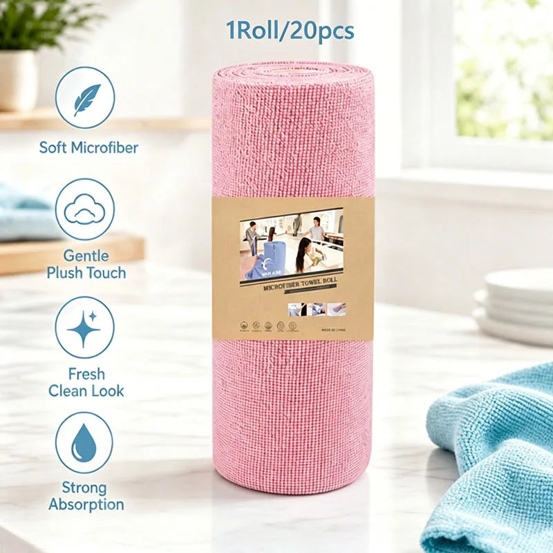 Reusable microfibre cleaning cloths-20 pcs